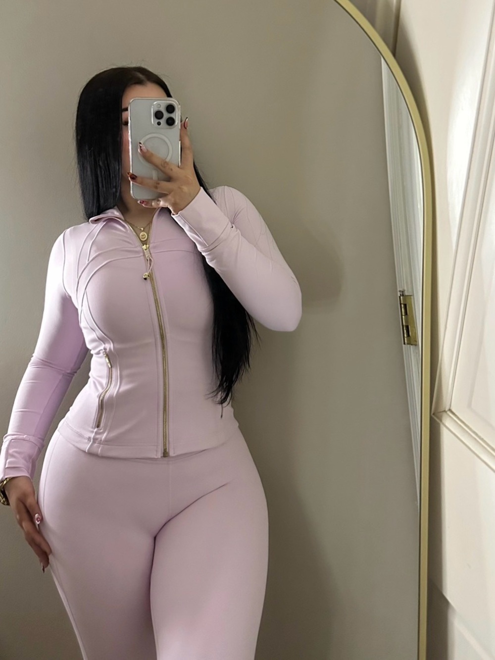 Lululemon Define Cropped Jacket Nulu in Pink Organza/Gold